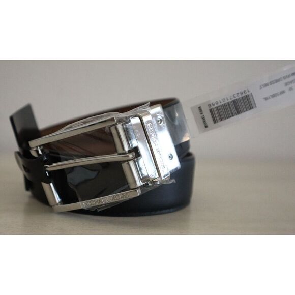 Michael Kors 86F3SBLY6L Men's Sz 30 Black/Brown 31MM Reversible Dress Belt - Picture 2 of 9